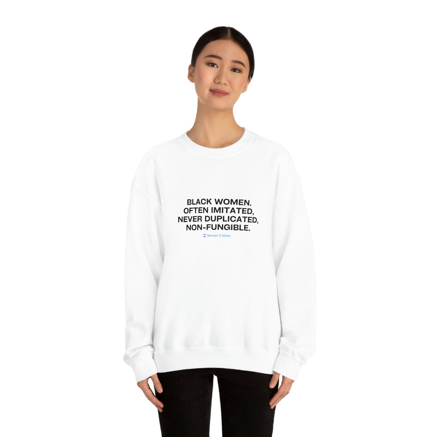 Non-Fungible Black Woman: Unisex Heavy Blend™ Crewneck Sweatshirt