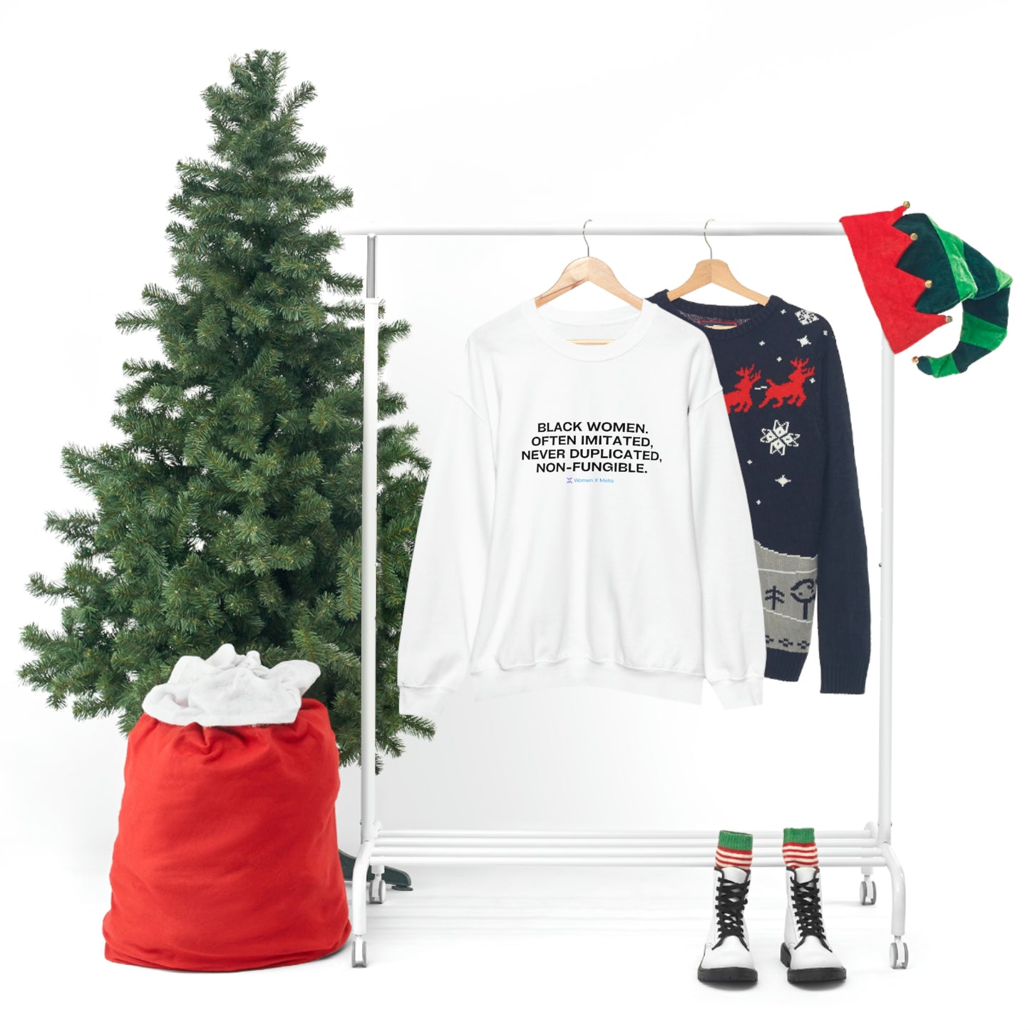 Non-Fungible Black Woman: Unisex Heavy Blend™ Crewneck Sweatshirt