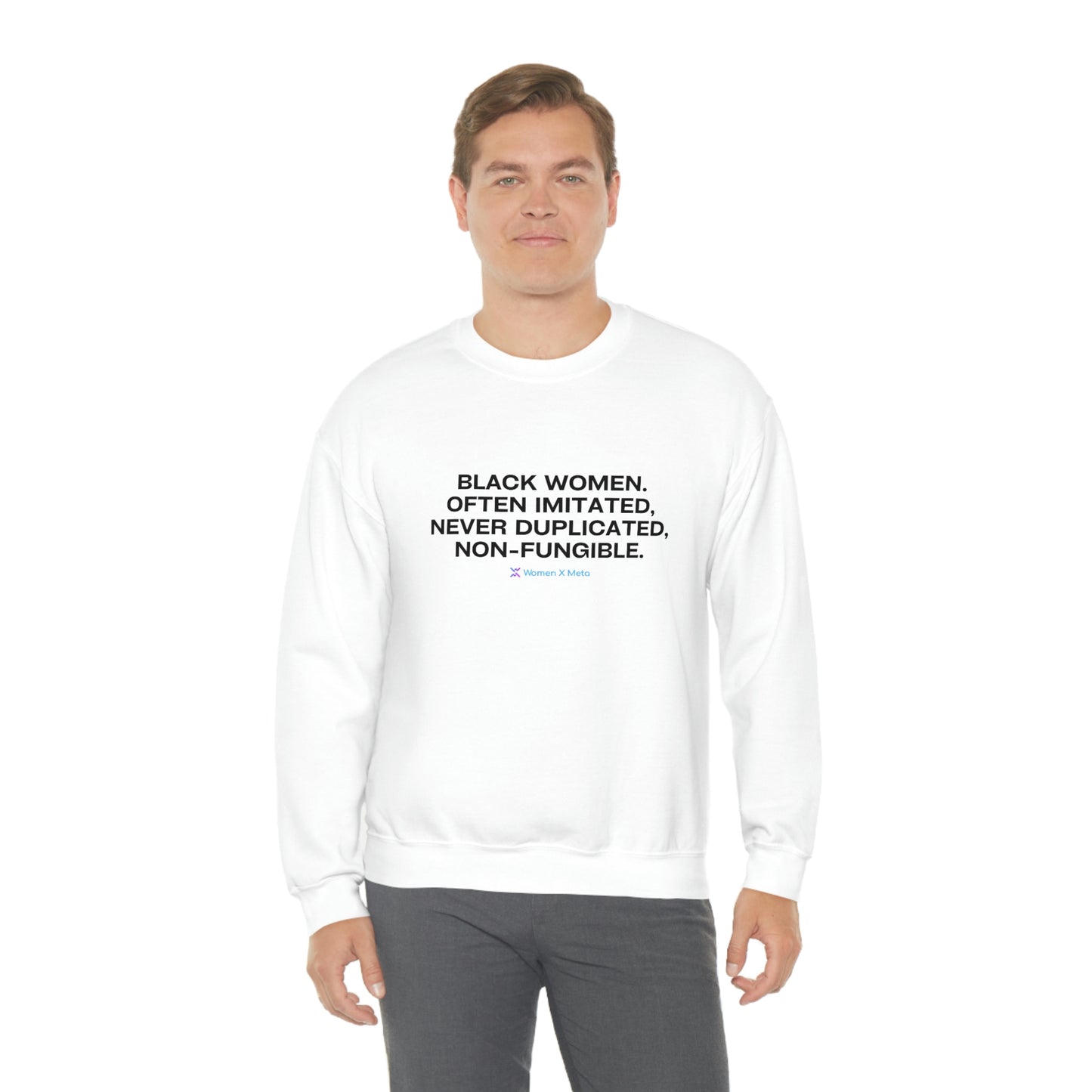 Non-Fungible Black Woman: Unisex Heavy Blend™ Crewneck Sweatshirt